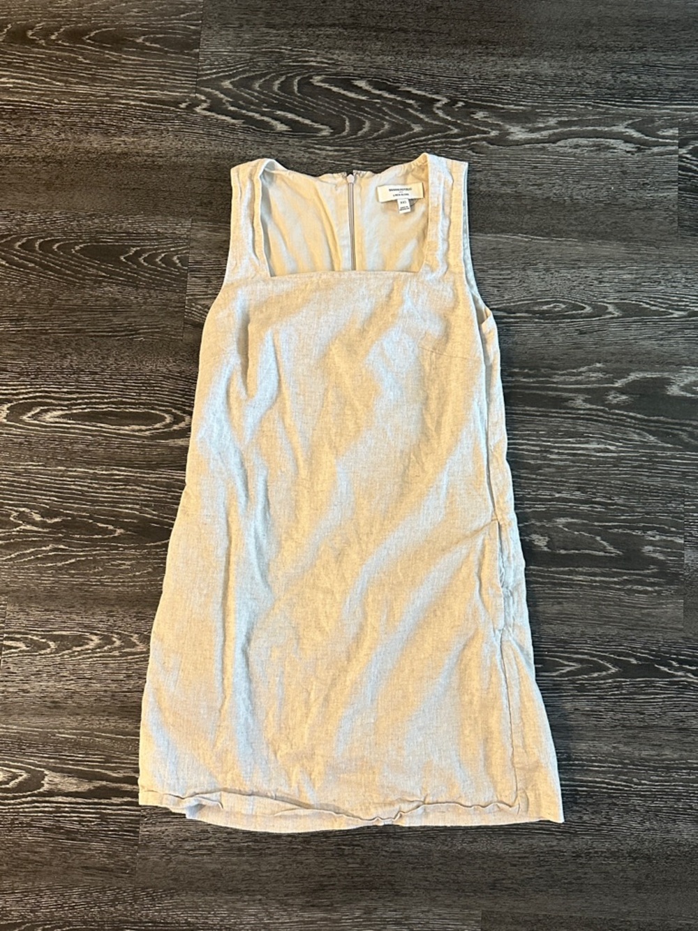 Banana Republic Light Beige Linen Blend Sleeveless Shift Dress